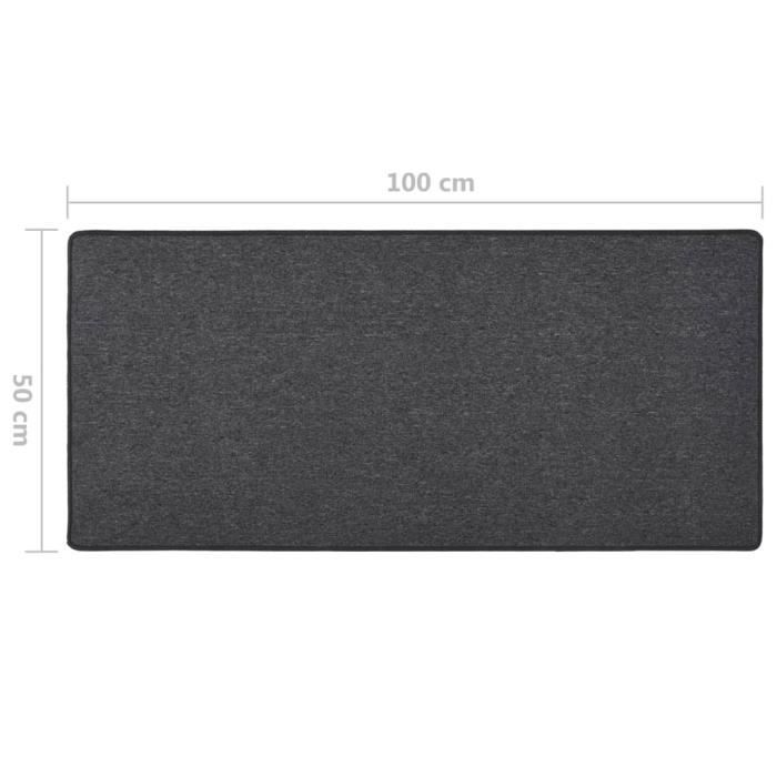 VidaXL Tapis de couloir Anthracite 50x100 cm