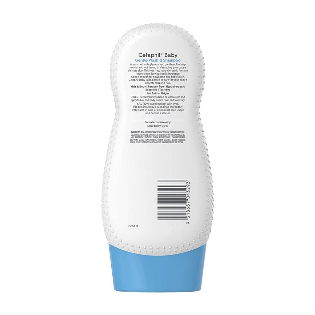Детское нежное средство для душа и шампунь (230 мл), Gentle Wash & Shampoo Baby's Delicate Skin & Hair,  Cetaphil