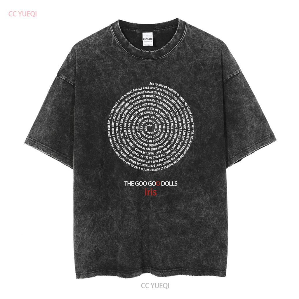 The Goo Dolls Iris Music bLACk mEn SHIRT S 2345XL GIft Fans long sleeves vintage Washed streetwear Stretched Slightly Soft