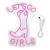 LED Neon Light Lets Go Girls Boot Sign Wall Decoration for Bachelor Birthday Party Photography Prop
