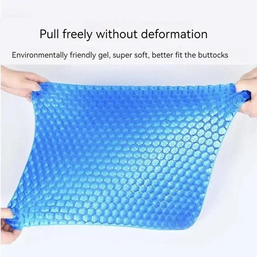 Автомобильная гелевая охлаждающая подушка для сиденья 3D Honeycomb Cool и Breathable Cool Ice Silk Подушка для автомобильного кресла для дома и офиса Автомобильные аксессуары
