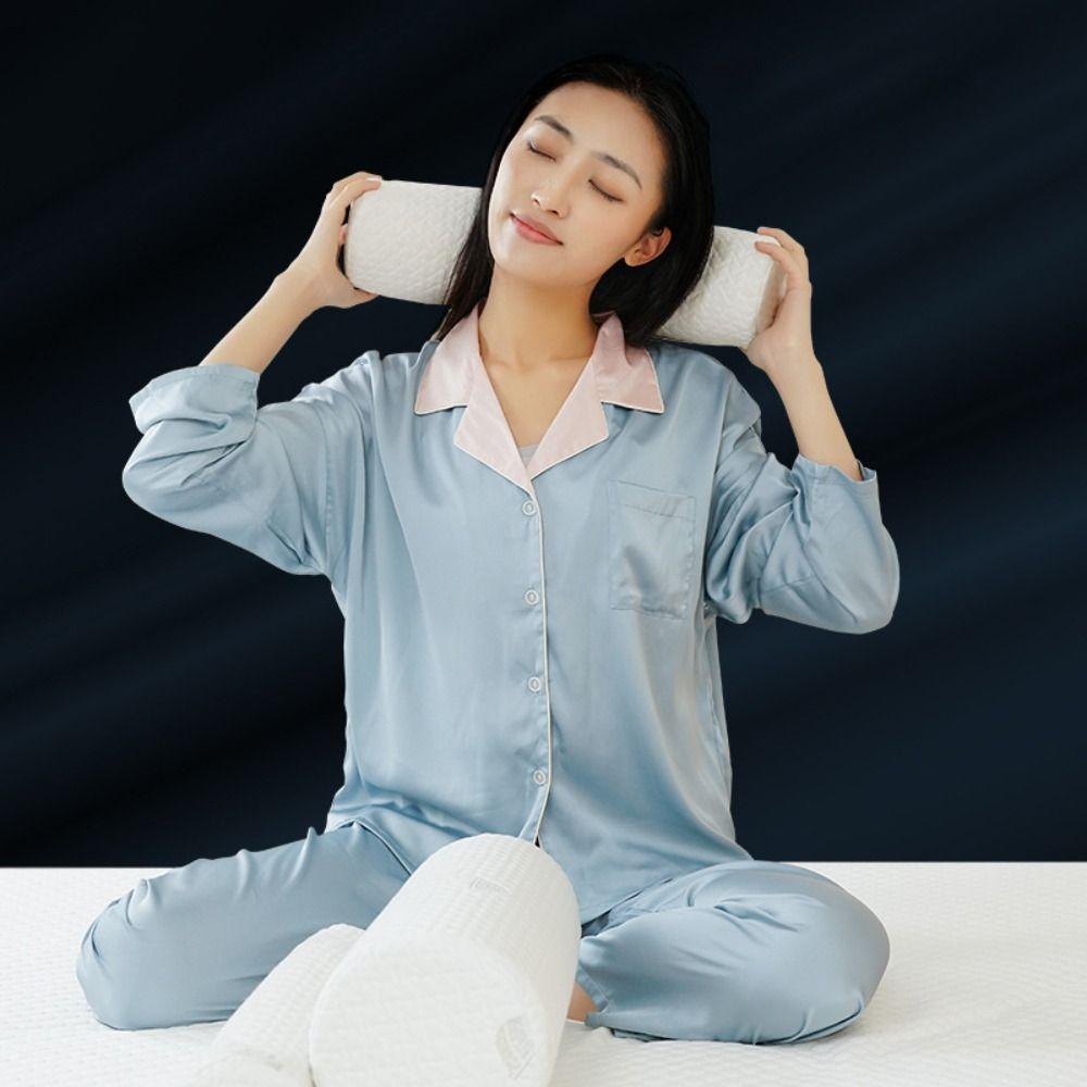 Memory Foam Round Head Pillow Soft Cylindrical Pillow Core Sleeping Pillows Cervical Spine Support