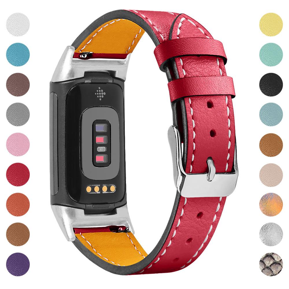 Запасной ремешок для часов из натуральной кожи для Fitbit Charge 3/4, Унисекс