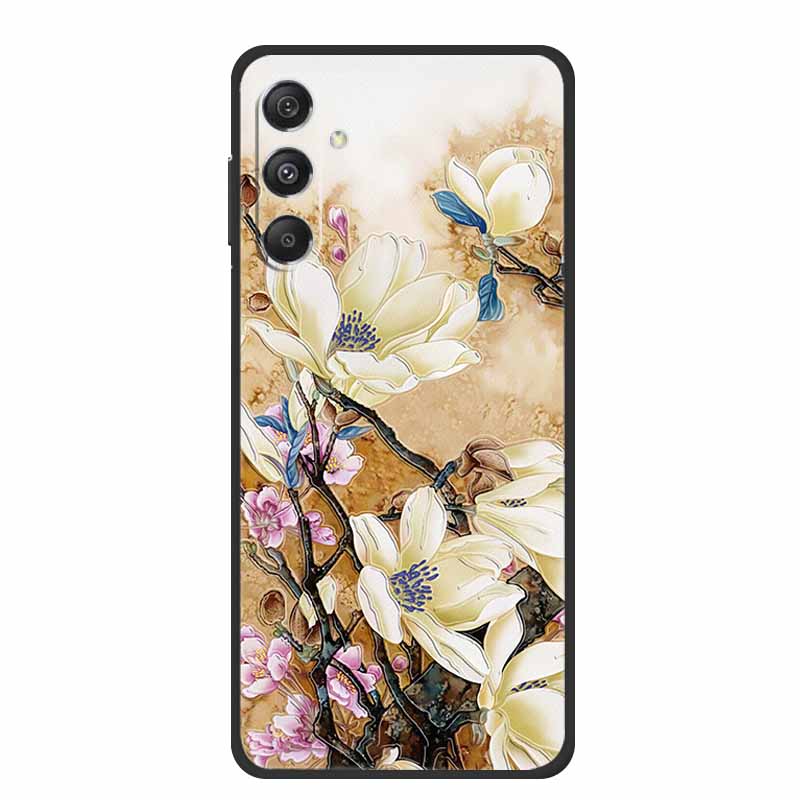 3D Emboss Case For Samsung Galaxy A16 5G Phone Case Coque Flowers Soft Silicone Back Cover For Samsung A56 A36 M16 F16 A26 Case