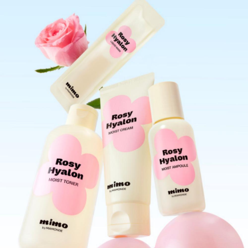 Mamonde [Daiso] Увлажняющие коллекции Rosy Hyalon (4 типа), Ампула, Маска, Тоник, Крем