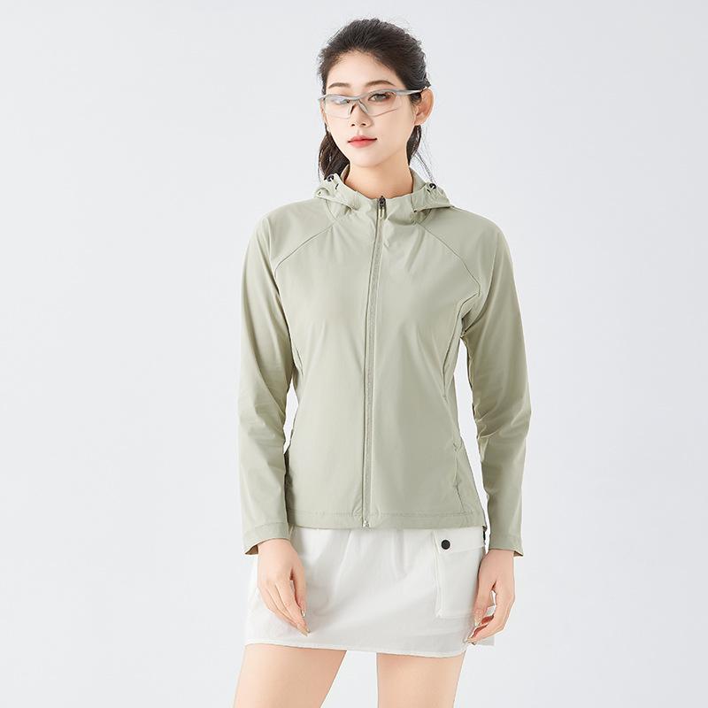New sunscreen clothing women's light and thin hooded UPF10 + quick-drying and breathable outdoor sports skin clothing fashionable and thin jacket