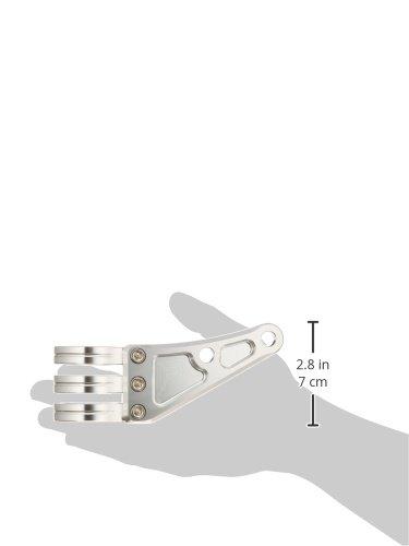 POSH FAITH Мотоциклетные принадлежности Фрезерованный Длинный Кронштейн Фары Тип 3-х Кольцевых Зажимов Диаметр Вилки 35 мм Серебристый 010048-33