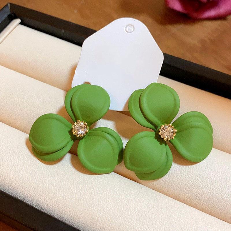 Корейский стиль милые серьги-цветы для женщин 2025 новая мода сладкие серьги-гвоздики женские брико ювелирные изделия красочные серьги