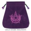[A1478] - Purple 'Wicca' Velvet Tarot Pouch - 20x20 Cm
