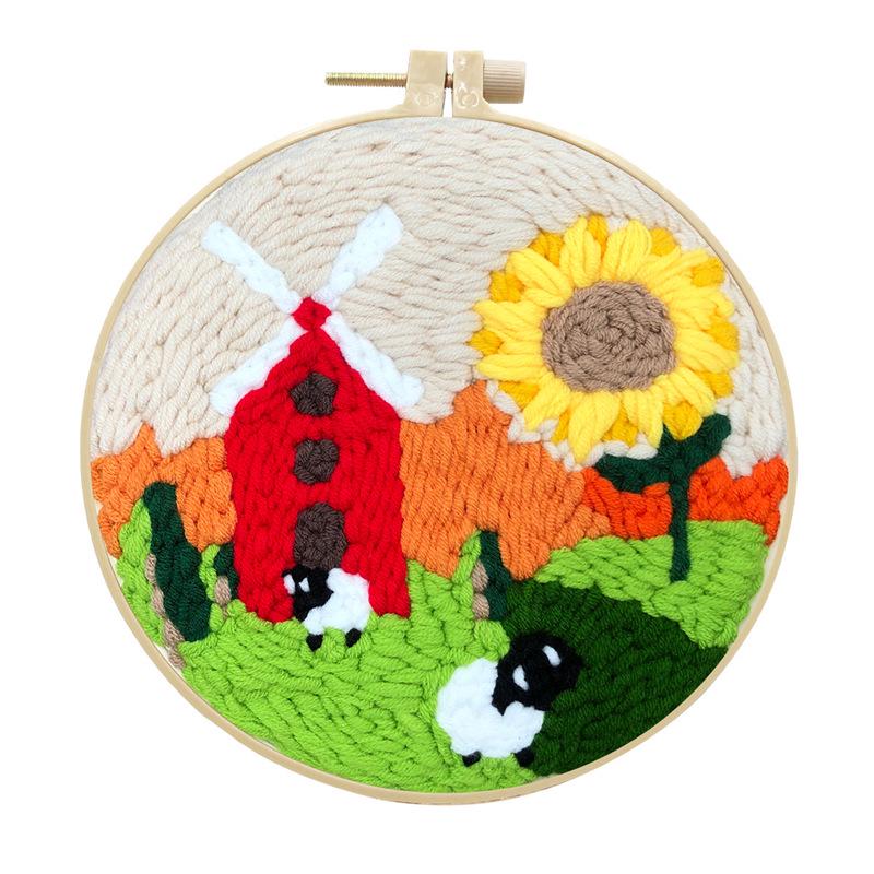 Детская вышивка Сузи «Пять злаков и бобов», мультяжная шерстяная картина на холсте