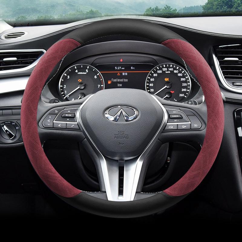 Чехол на руль из замши для Infiniti Q50L, QX50, QX60, QX55, Q70L - Зимнее использование