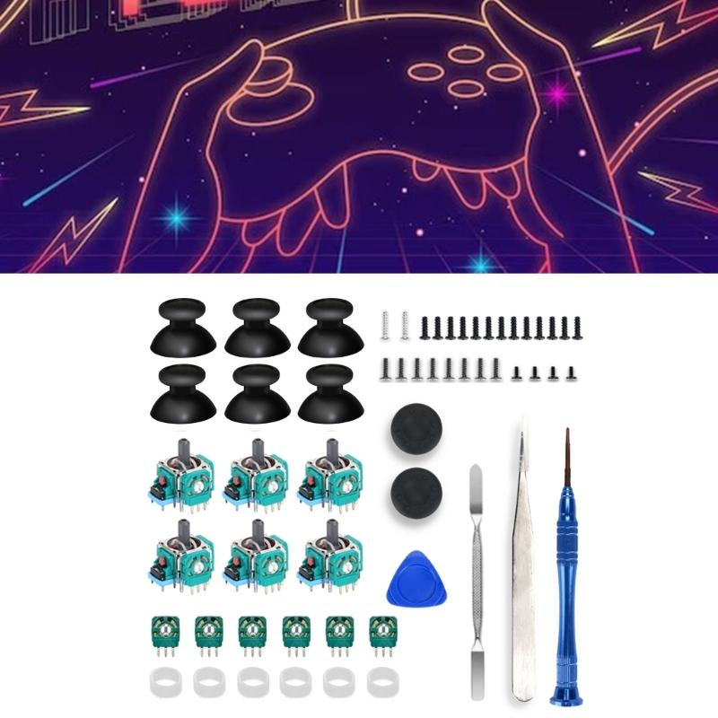 Analog 3D Joysticks Replacement for P5 Controllers, Joysticks Part with Repair ScrewdriverKit for P5 Controllers
