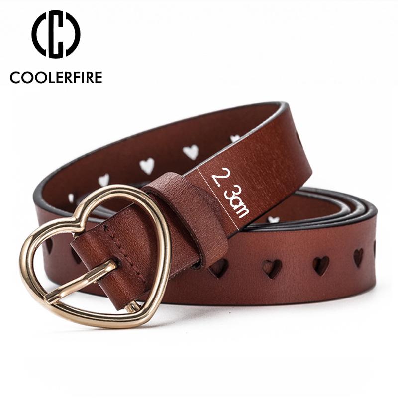 Women Belt Deduction Side Gold Buckle Jeans Wild Belts Fashion Students Simple Casual Trousers Belt