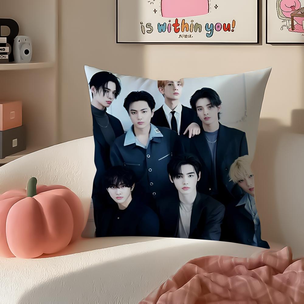 Корейская K-pop мужская группа Superstar EENHYPEN Наволочка для подушки Короткий плюш Невидимая молния Диванная подушка для комнаты