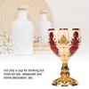Gold Chalice 4 Inch High Zinc Alloy Retro EmNaBossed Flower Pattern Elegant Pimp Cup for Party Banquet Bar