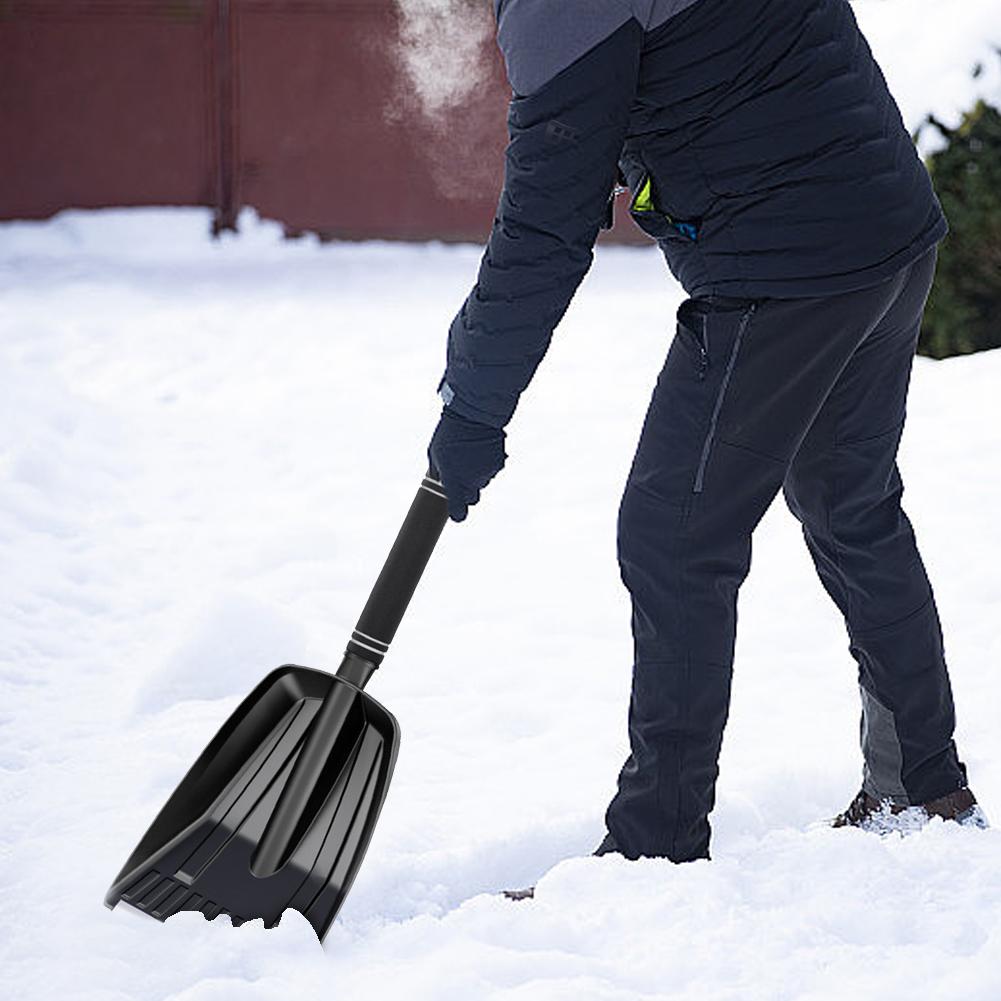 Лопата для снега большой емкости, портативная лопата для снега, алюминиевый сплав, аварийная лопата для снега для автомобиля, грузовика, внедорожника