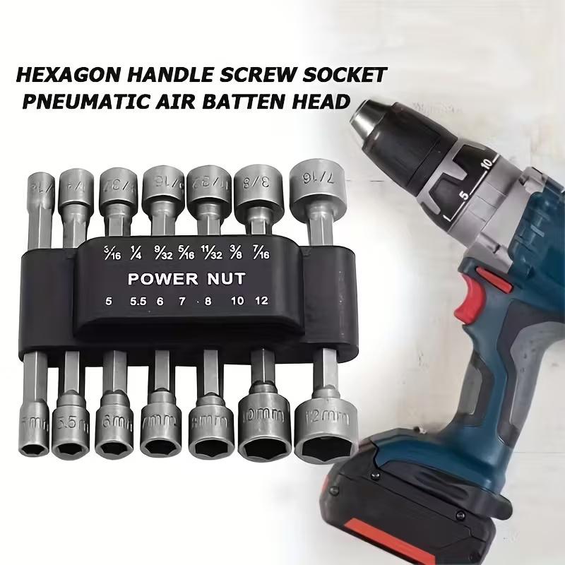 9/14PCS Hexagon Nut Driver Drill Bit Socket Screwdriver Wrench Set Drill Bit Adapter for Electric Screwdriver Handle Tool