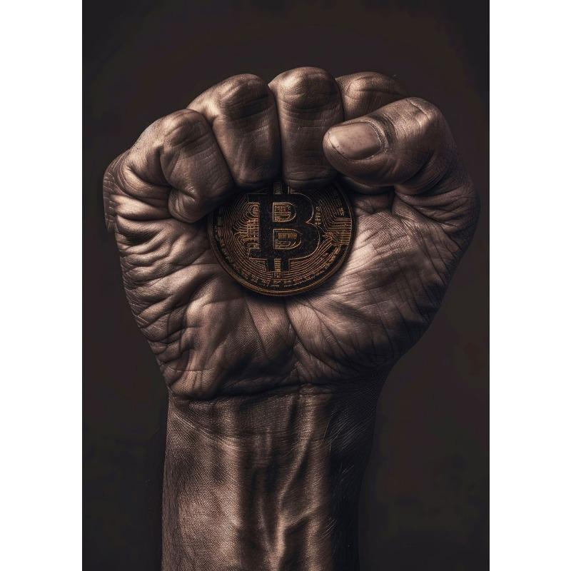 Крипто биткоин логотип плакат холст печать богатство крипто настенное искусство декор игровая комната дома гостиная настенное искусство декор принты подарок