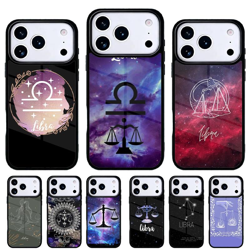 Чехол для телефона Zodiac Libra Balance для iPhone 17 Air 16e 15 14 13 Pro Max Задняя крышка для 12 11 Pro Coque