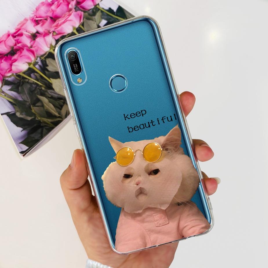 Чехол для Huawei Y6 2019 Y6 Prime 2019 Модный расписной чехол Прозрачный силиконовый чехол для телефона Для Huawei Y6s 2019 Y6 Pro 2019 Мягкий чехол