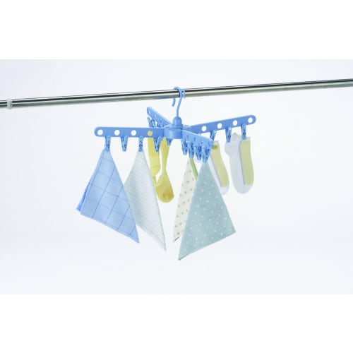 Космос 3-ярусная сушилка для одежды, Бело-синяя