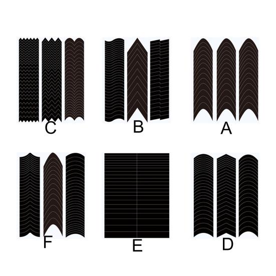 5 шт. наклейки для ногтей самоклеящиеся съемные водонепроницаемые различные формы легко наносятся для украшения ногтей гладкий французский