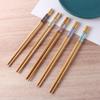 Бамбуковые палочки для суши, 5 пар, противоскользящие, подарочные, столовые приборы, кухонные принадлежности, набор столовых приборов