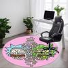 1PC Rick and Morty Office Round Rug, Non-slip, Soft and Durable Office Rug for Interior Decoration, Perfect for Office yy250915048