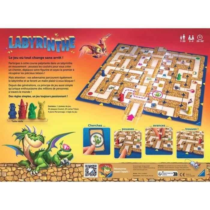 Labyrinthe - Ravensburger - Jeu de société famille - Chasse au trésor dans un labyrinthe en mouvement - Dès 7 ans