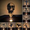 Halloween Shadow Candle Holder Spooky Grim Reaper Pumpkin Bat Witch Ghost Shadow Tealight Candle Stand Candlestick Table Centerpiece Decoration