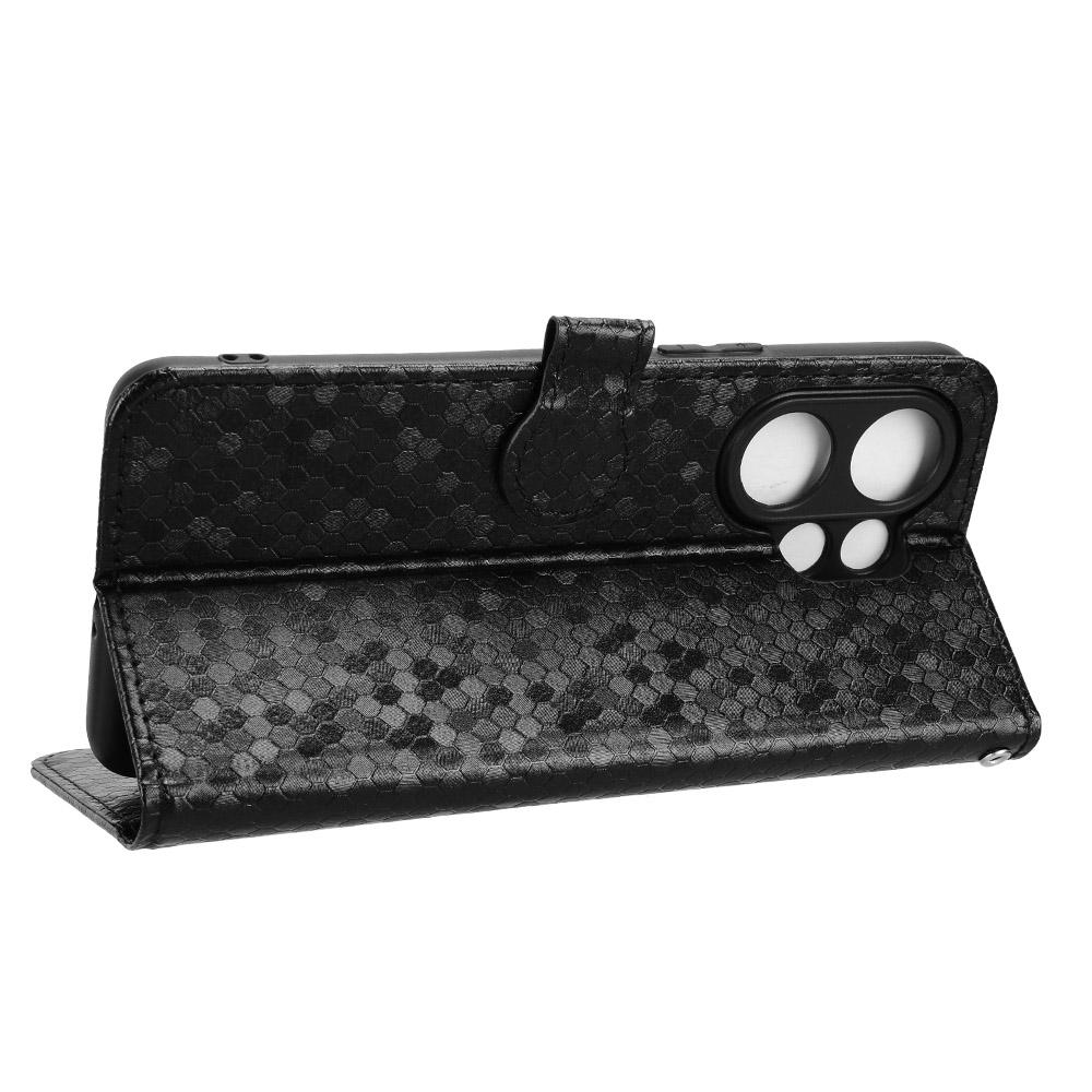 For Vivo V60 5G Wallet Case Dot Pattern Imprint PU Leather Phone Cover with Wrist Strap