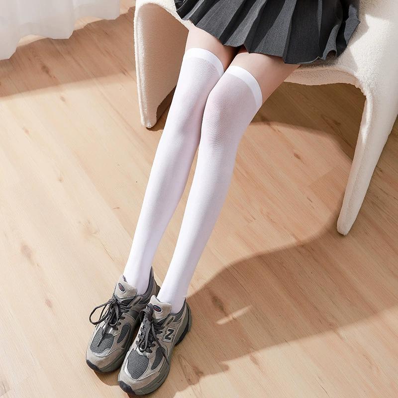 SIMPLEJEWEL Цветные длинные гольфы до бедра в полоску выше колена тонкие колготки длинные милые сексуальные чулки для девушек женщин косплей лоли