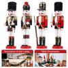 30cm Nutcracker Soldier Puppet Wooden Nutcracker Statues Handicraft Doll Toy Christmas Navidad New Year Gift Home Decoration