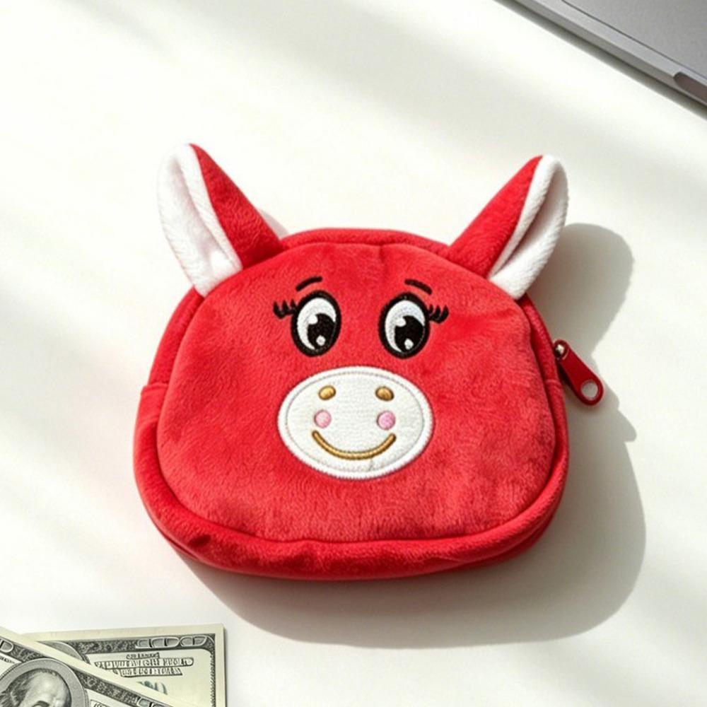 Large Capacity Pencil Case Plush Stationery Pouch Cartoon Earphone Pouch  Stationery Organizer