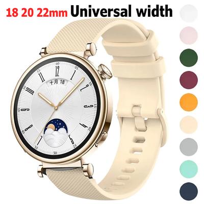 Ремешок для часов 18, 20, 22 мм, силиконовый ремешок для часов Garmin Huawei Watch GT4 41 мм/GT3 Pro 43 мм/GT3 42 мм, умные часы, женские ремешки для девочек, браслет, часы samsung 6