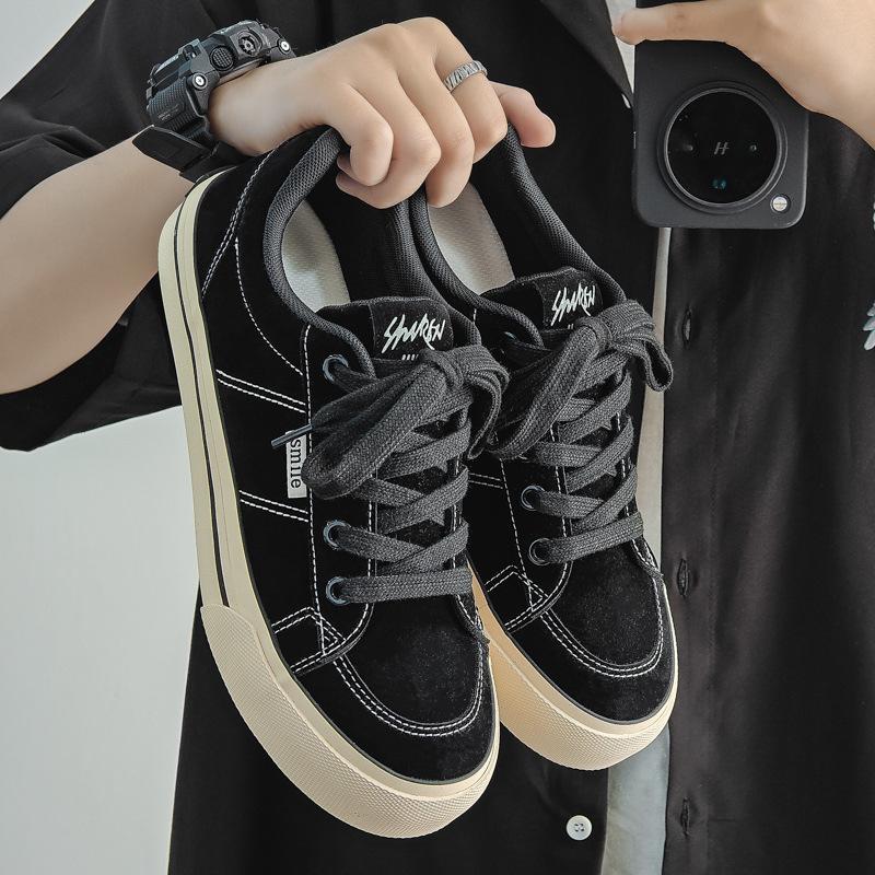 Мужская обувь весна новый тренд низкие бархатные парусиновые туфли мужские универсальные в гонконгском стиле на плоской подошве немецкие тренировочные туфли мужские