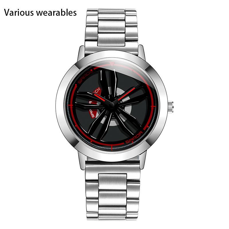 Новые часы I Fashion Men's Student Casual Waterproof Steel Band Rotating Watch для мужчин