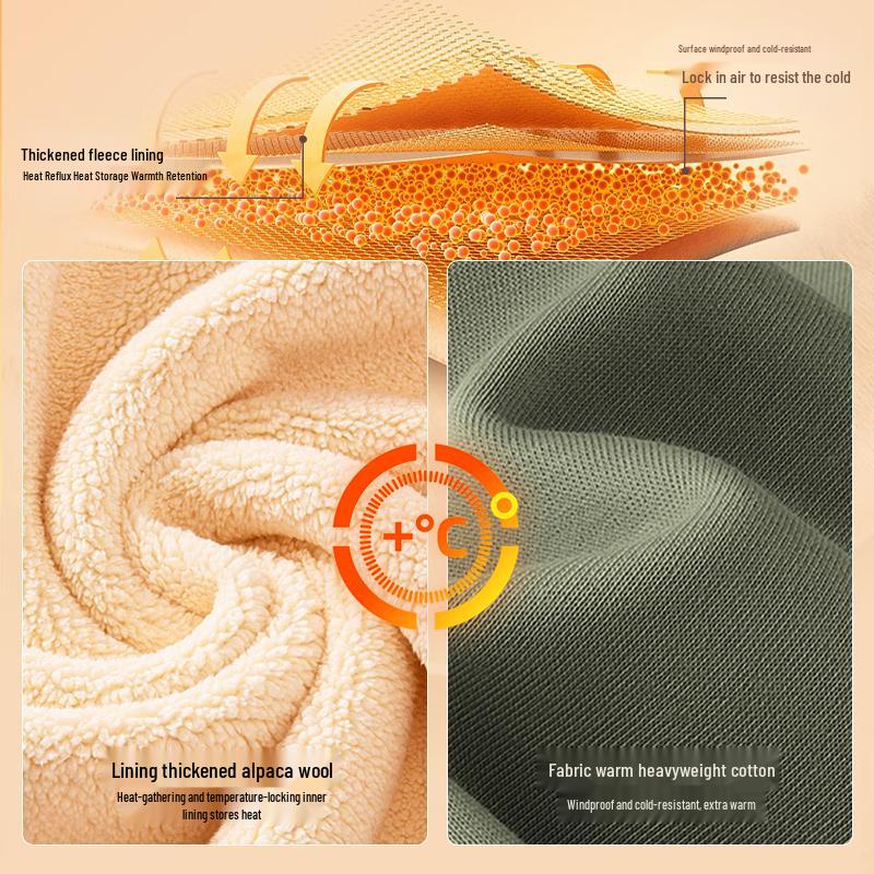 MINISO Мужские зауженные спортивные штаны на флисовой подкладке из альпаки