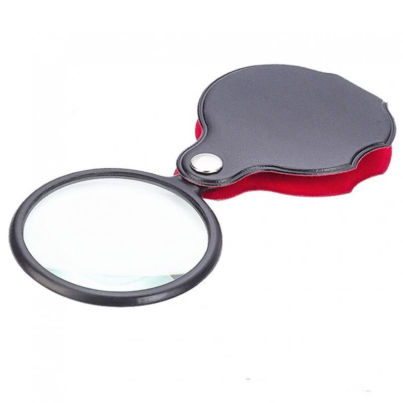 10X Pocket Folding Magnifying Glass for Studying Plants / Animals / Collecting Coins / Repairing with Protective Sheath