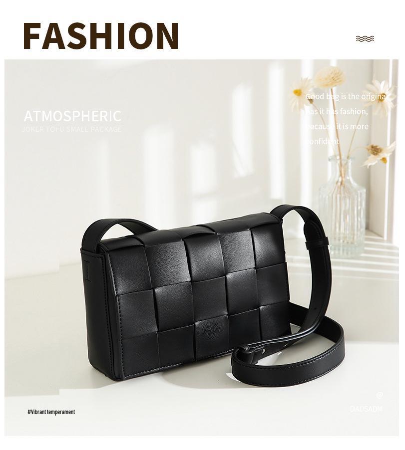 Унисекс Повседневная Плетеная Сумка Кроссбоди 2025 - Модный Маленький Квадратный Дизайн