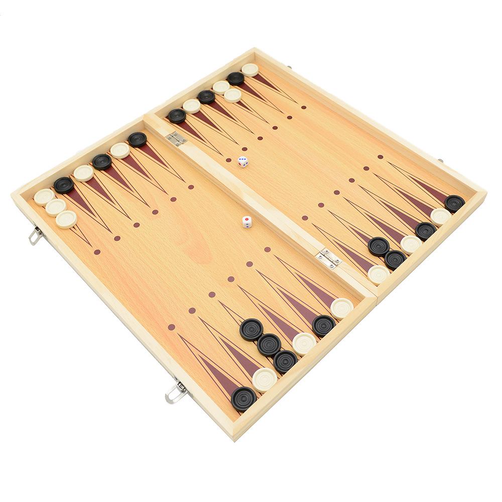 Деревянные складные шахматы, шашки и магнитный игровой набор 3-в-1