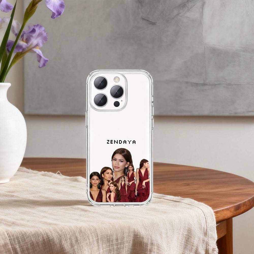 Футуристично-шикарный чехол для телефона Zendaya Актриса для iPhone 17 16 15 14 13 12 11 Mini Pro Max Plus Прозрачная крышка
