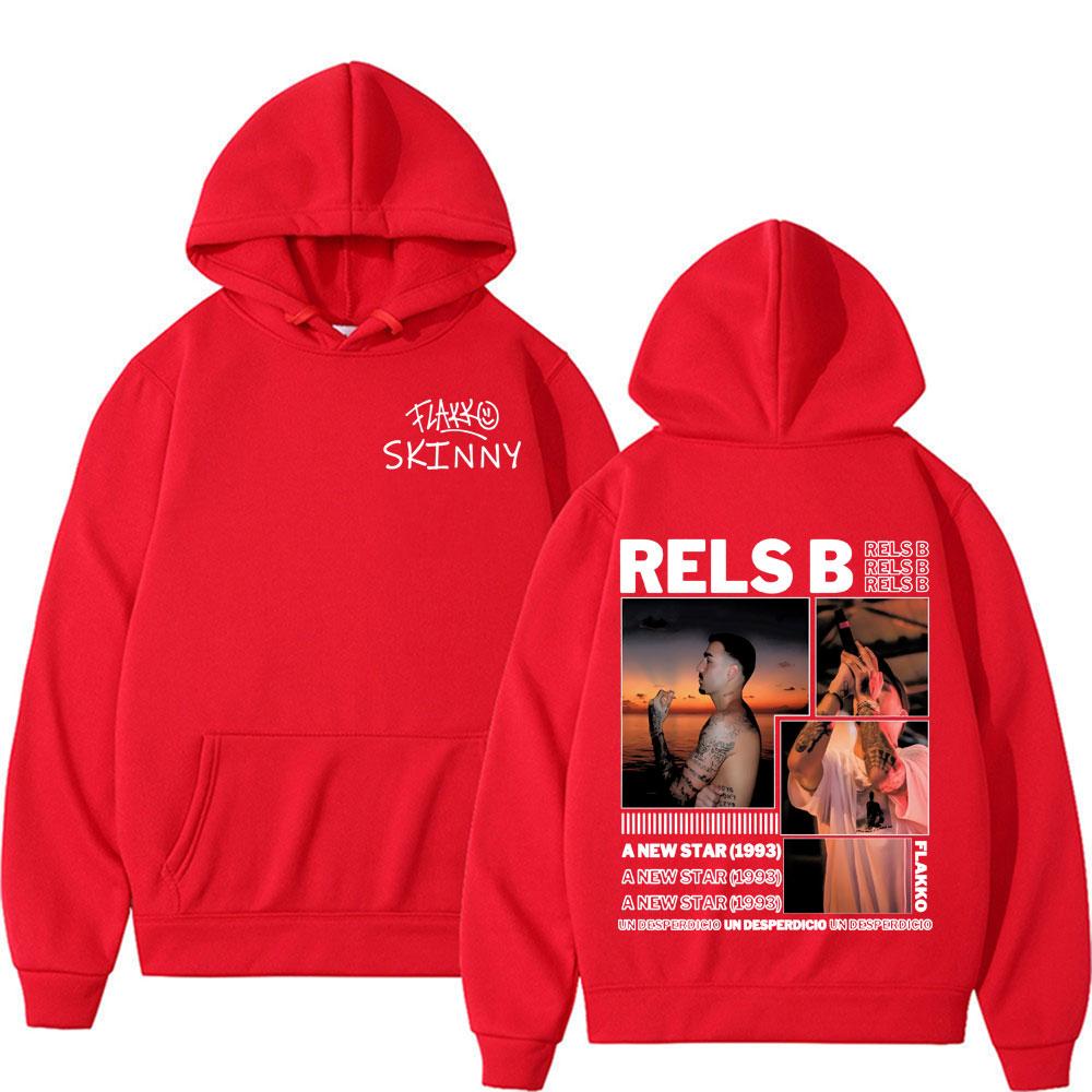 Rels B Skinny Flakk Album 2025 Tour Sweatshirt Men Women Fashion Hip Hop Vintage Style Hoodies Casual Fleece Oversized Pullovers