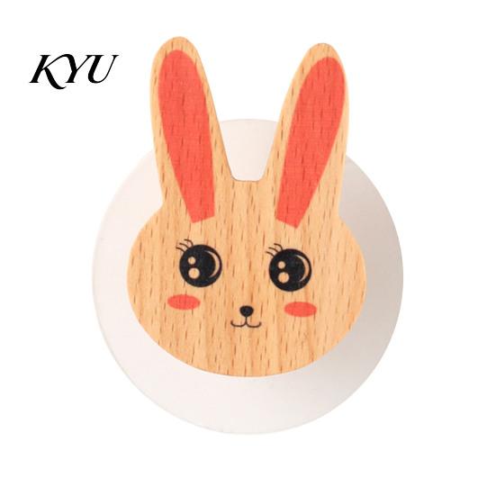 Adhesive Wood Hangers Wooden Wall Hook, Cartoon Decorative Space Saving Hanger, Modern Organizers Two Installation Ways Organizer for Bedroom