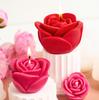 Valentine's Day Flowers Scented Candle Silicone Molds DIY 3D Rose Plaster Dropping Rubber Ornament Cake Baking Decor Supplies
