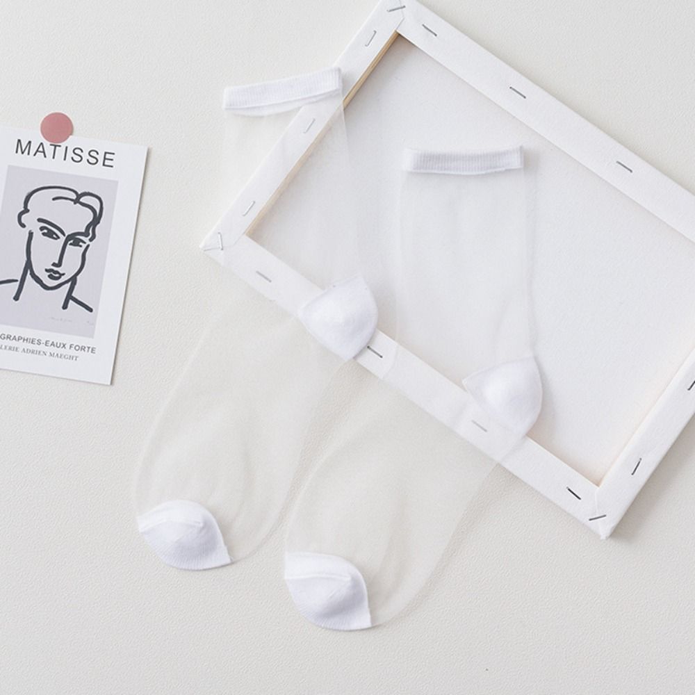 Прозрачные носки Lastic Короткие носки из кристального шелка Новые носки по щиколотку