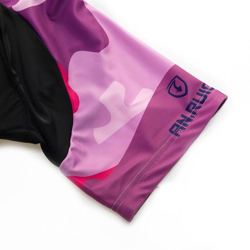 Летний короткий комплект одежды для езды на велосипеде с принтом, женские спортивные трикотажные костюмы, черные брюки-комбинезон, велосипедная одежда