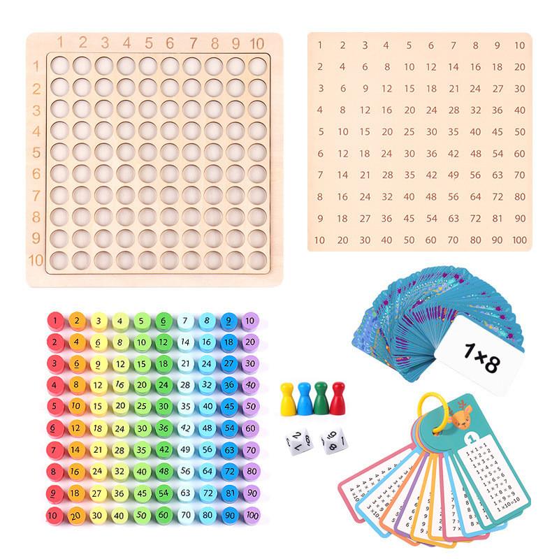 Math Learning Toy With Wooden Multiplication Board For Kids Educational Development