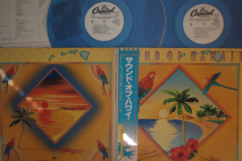 LP Пластинка WEBLEY EDWARDS, HAWAII CALLS - Звук Гавайев ECS6717273PROMO CAPITOL Япония Оби Мировая Музыка Б/У