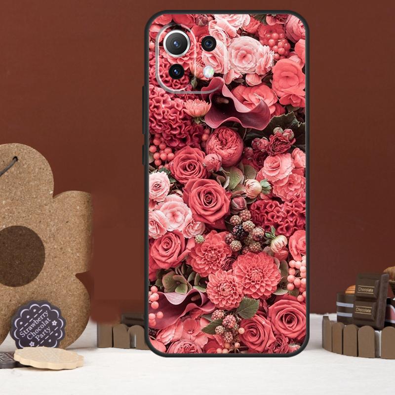 Flower Red Rose Case For Xiaomi 14 15 Ultra 15T 14T 13T 17 Pro Max POCO X7 Pro X5 X6 F5 F6 F7 F8 Ultra Cover